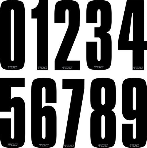 5" Kart Number (Slim, SKUSA Compliant)