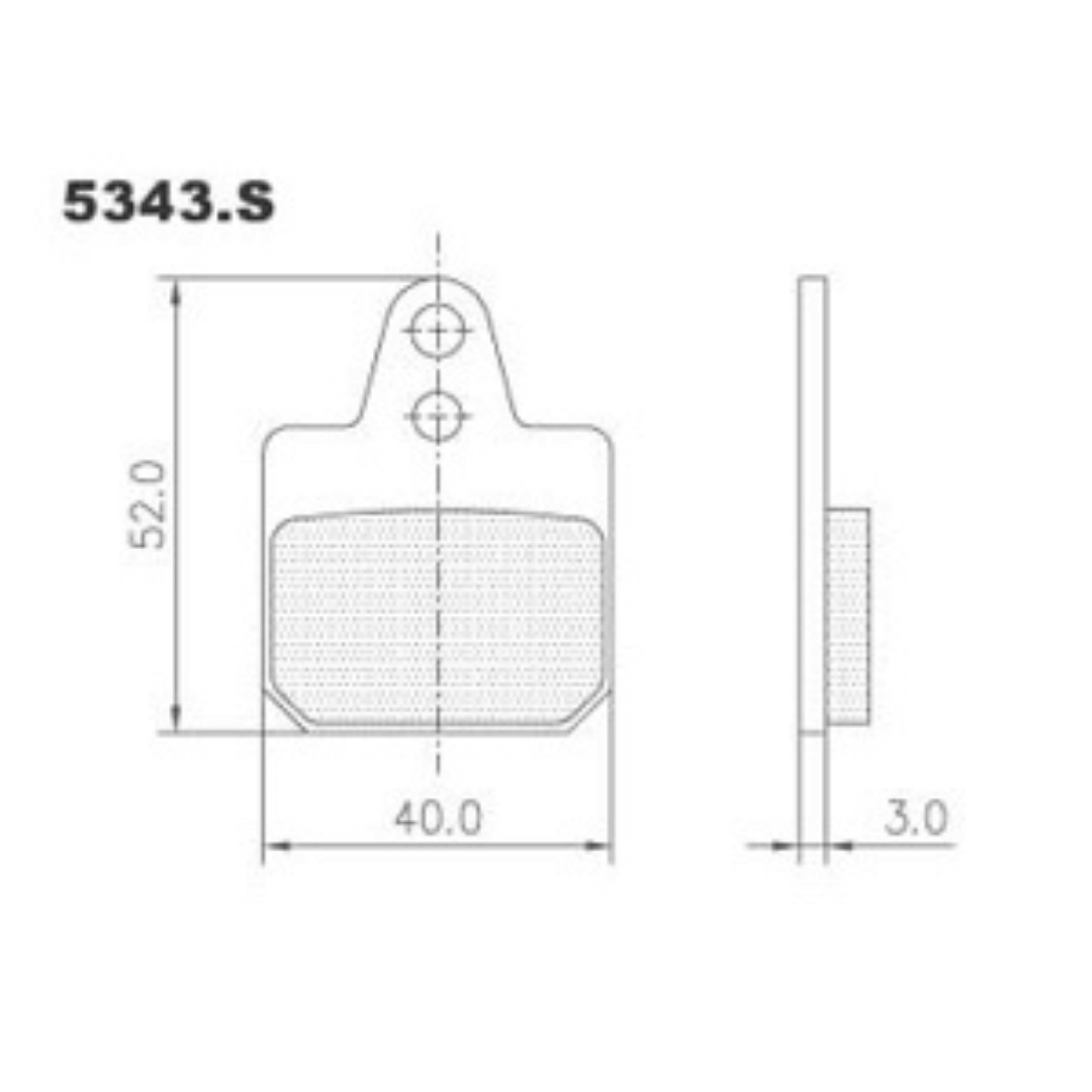 Carbon Tech CompKart Rear Brake Pad Set (2015+) - Image 2