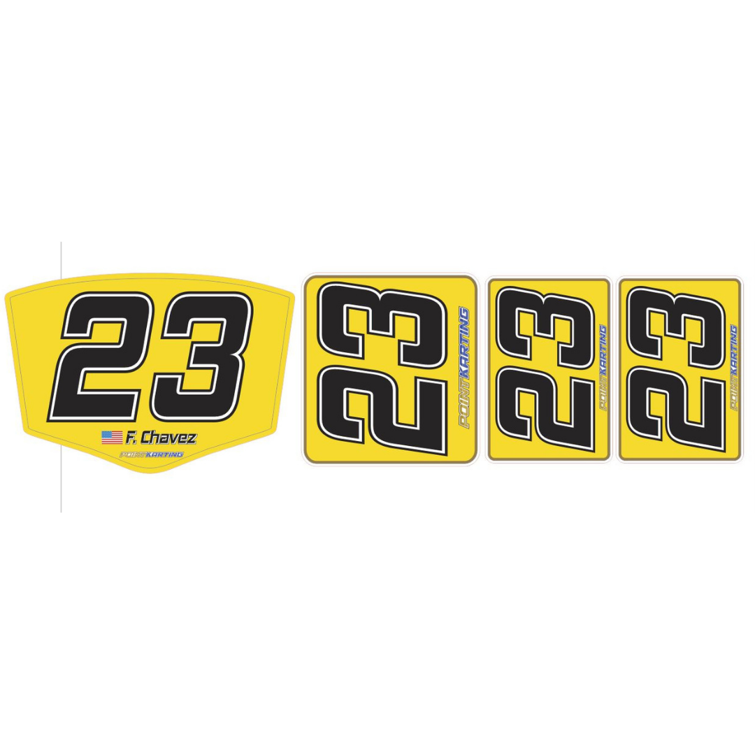 Custom Kart Number Panel Kit - New Age Freeline Bodywork