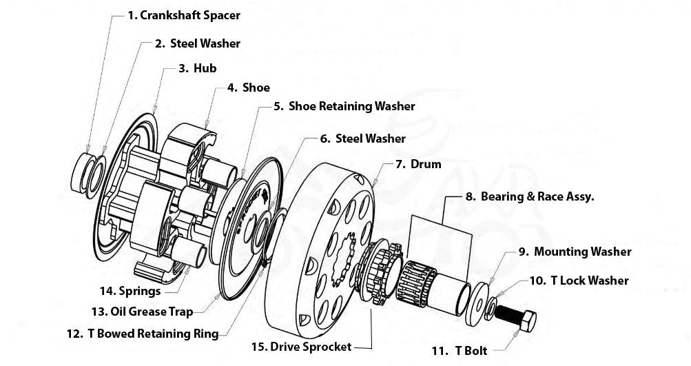 Hilliard Inferno Flame Clutch (Without Sprocket) - Image 4