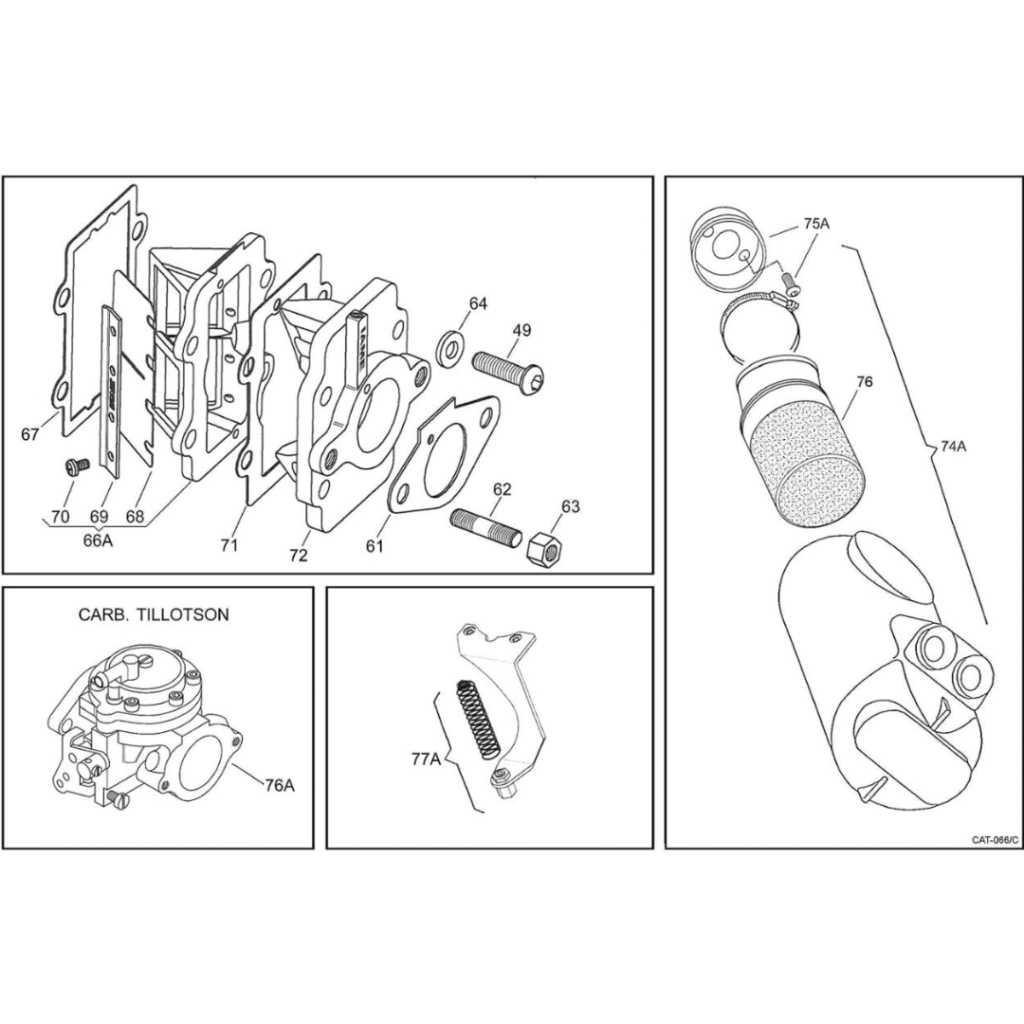 77A - KA 100 Carburetor Return Spring Kit