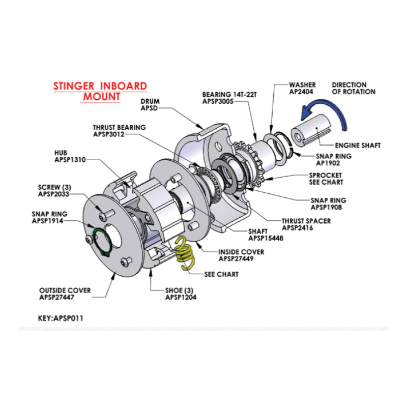 Noram Premier Stinger Clutch Crankshaft Spacer - Image 2