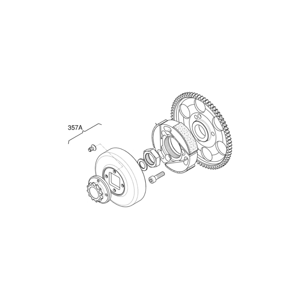 357A - Clutch Drum-No Holes + Z10 Spr